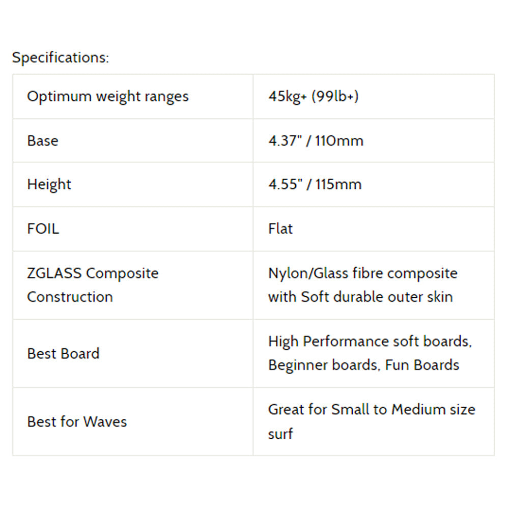 3D Fins - All Rounder Thruster - Soft - Skullbolt Zebra (FCS1 / FCS2 / Catch Surf / Futures)