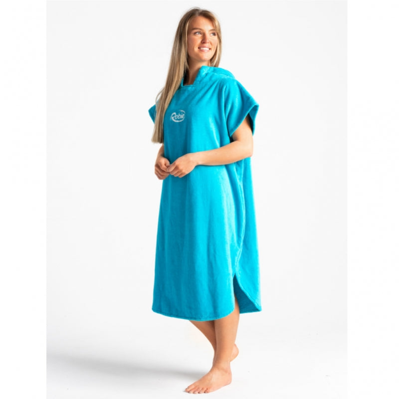 Robie Robes Beach Changing Poncho Small Blue Atoll