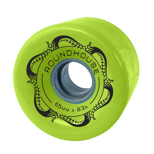 Carver Skateboards - Roundhouse Wheels - 65mm Slicks - Green Glo (83A)
