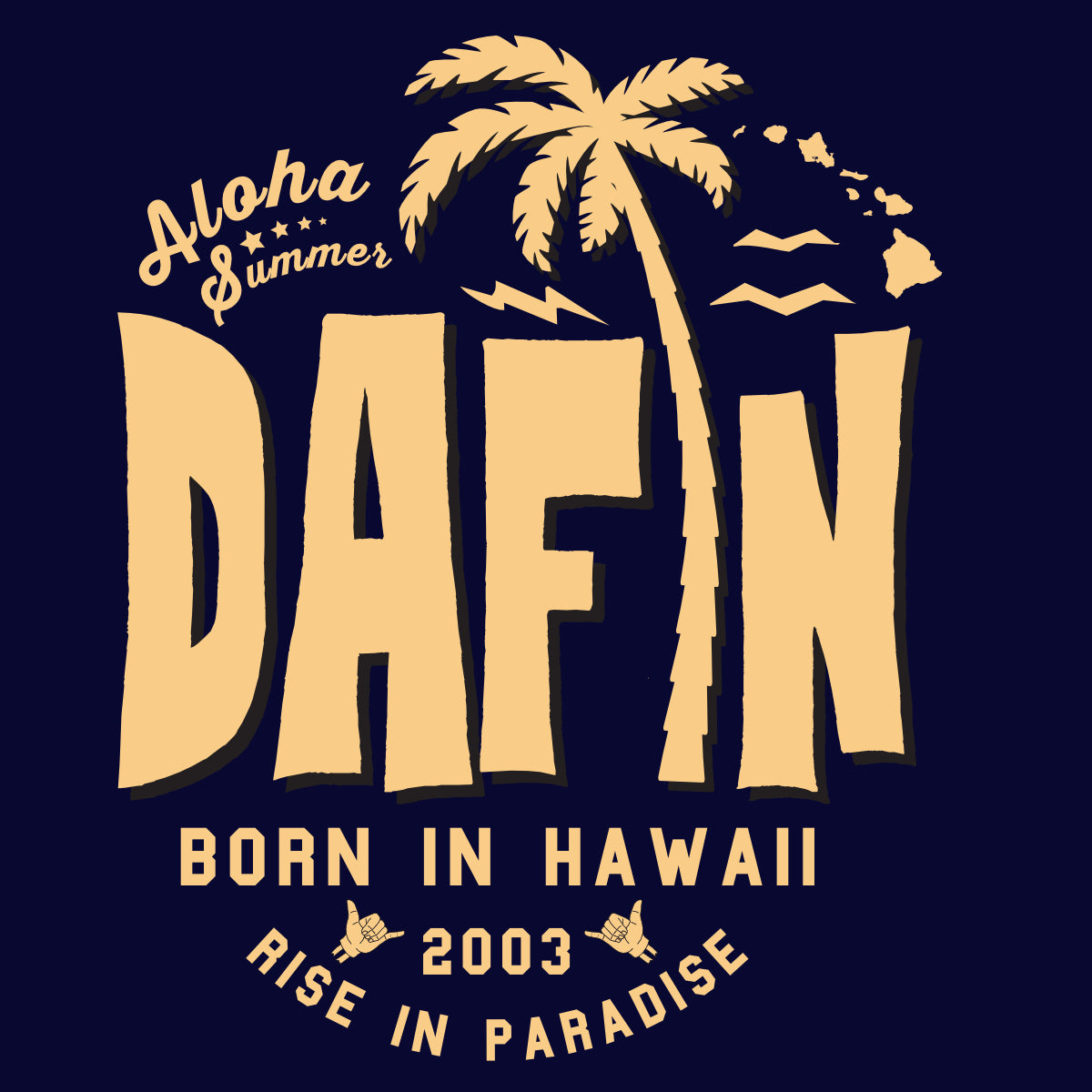 DaFin - Mahalo T-Shirt - Navy