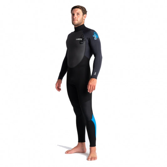 C-Skins Element 3/2mm Mens Wetsuit Black Anthracite Cyan - Large Short LS