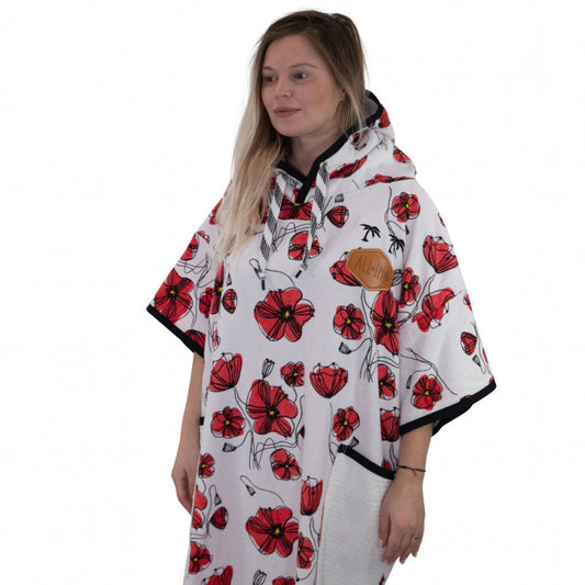 T-Poncho Bumpy Changing Robe Coquelicot