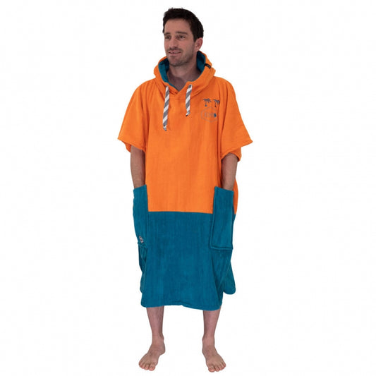 All-In V Bumpy Beach Changing Poncho Tiger Orange