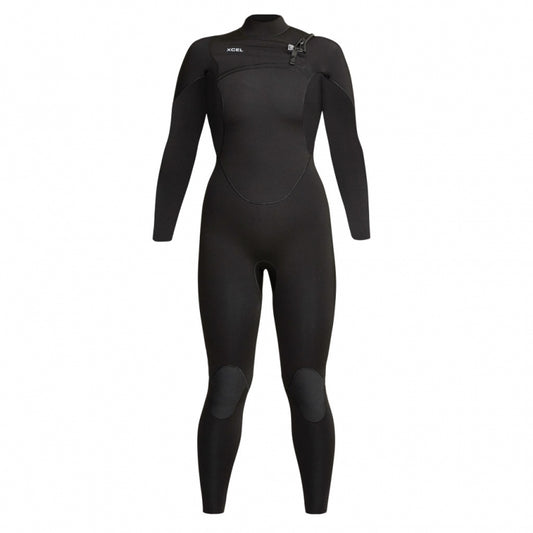 Xcel Womens Comp 4/3mm Chest Zip Wetsuit Black - USA6 (UK8)