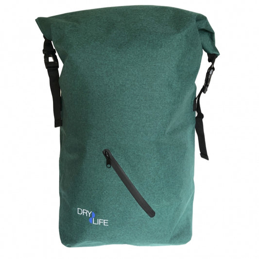 DryLife 40 Litre Waterproof Soft Tarp Backpack Bottle Green