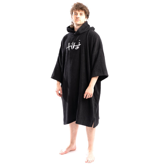 Tiki Beach Changing Robe Adult - Black