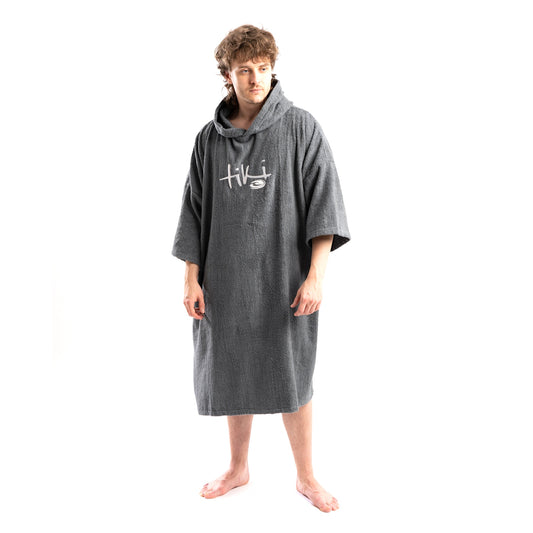 Tiki Beach Changing Robe Adult - Grey