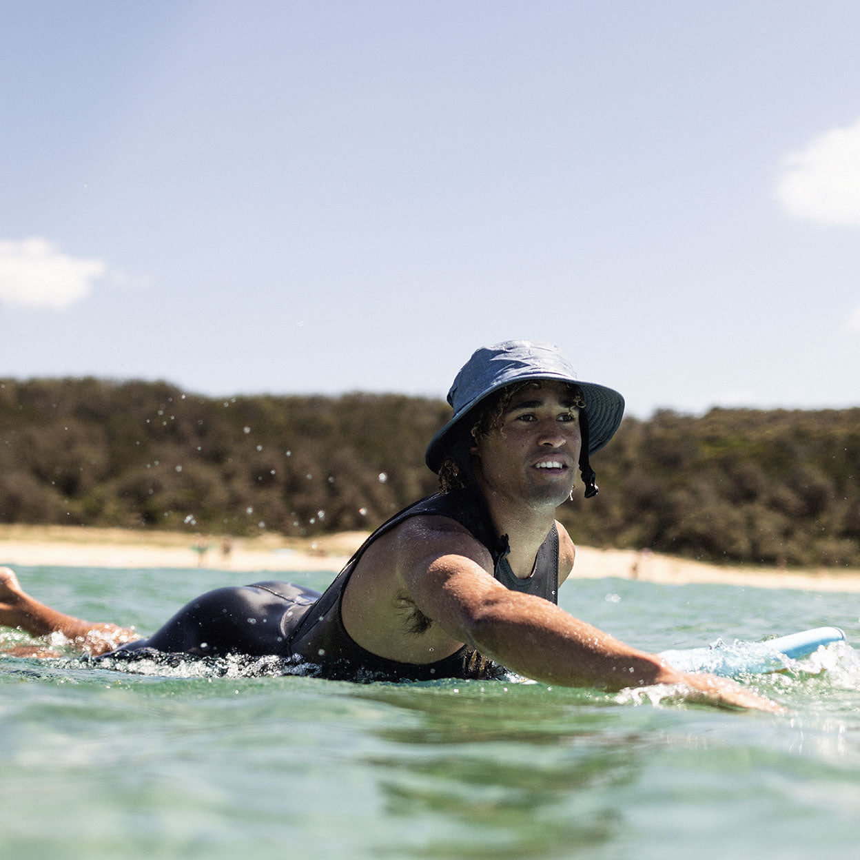 Bingin Soft Peak Surf Hat - Black