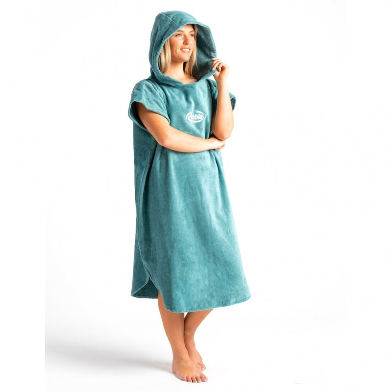 Robie Robes Beach Changing Poncho Medium Oil Blue