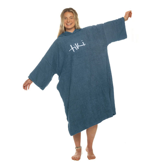 Tiki Beach Changing Robe Adult - Blue